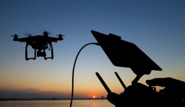 Drone being remotely controlled