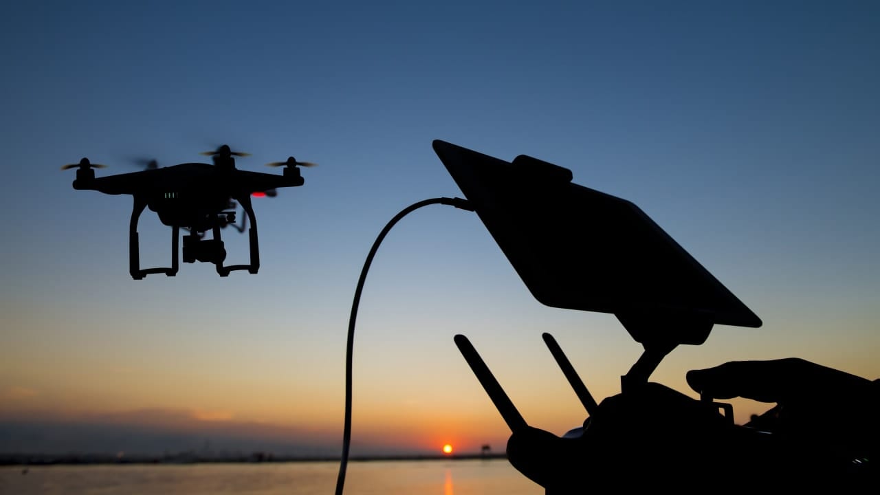 Drone being remotely controlled