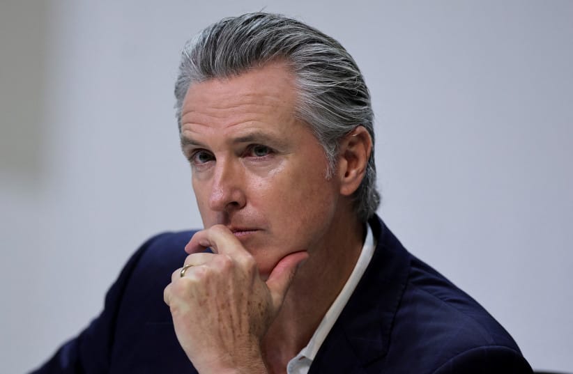 California Governor Gavin Newsom attends a press conference, during the UN Climate Change Conference (COP30), in Belem, Brazil, November 11, 2025.