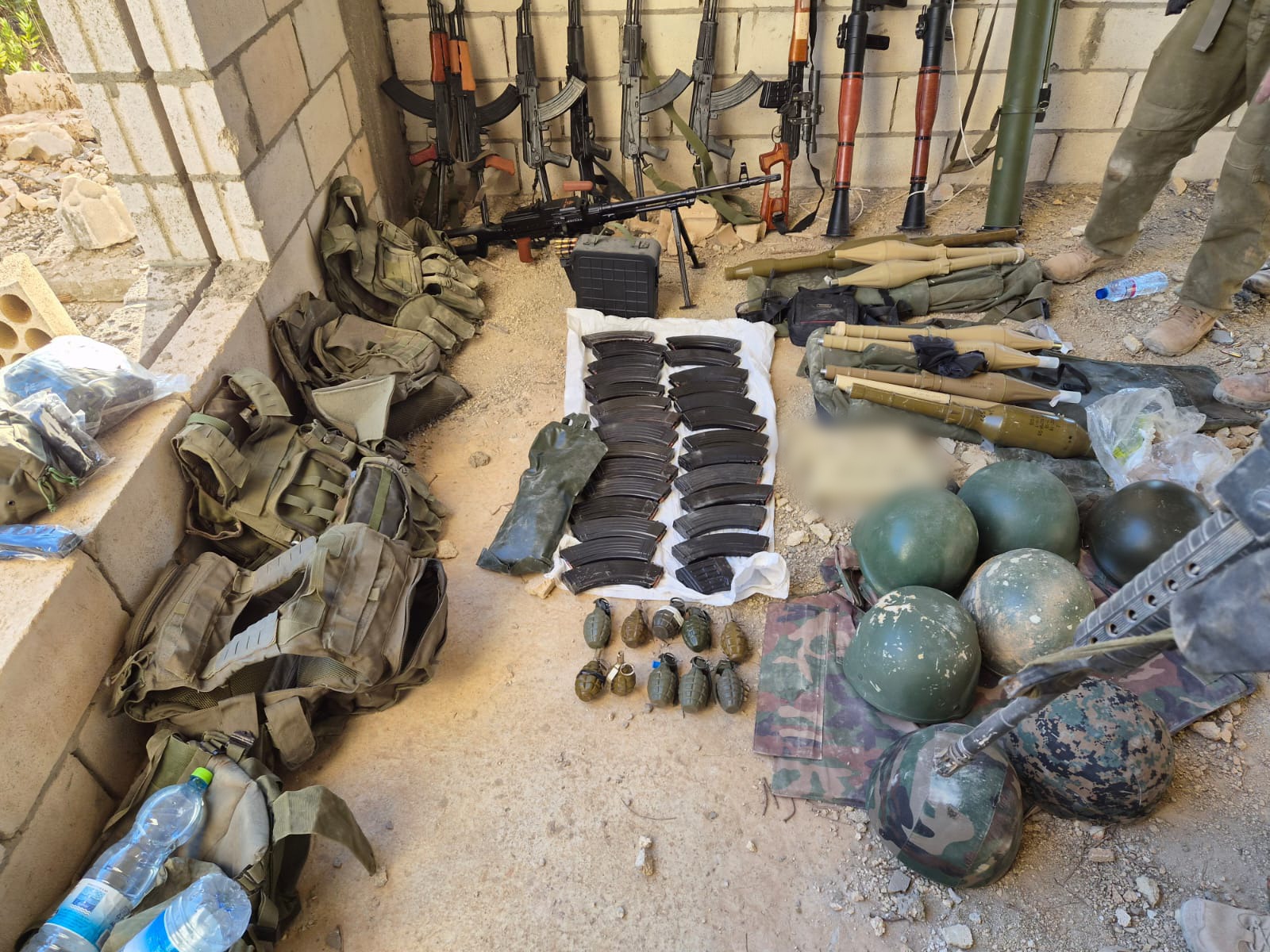 Some of the weapons located in Lebanon