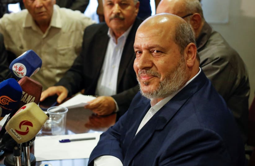 HAMAS POLITIBURO member Khalil al-Hayya attends a news conference in Damascus, Syria October 19, 2022.
