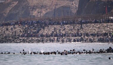 Spain deploys military to Ceuta as thousands cross border from Morocco and at least nine die