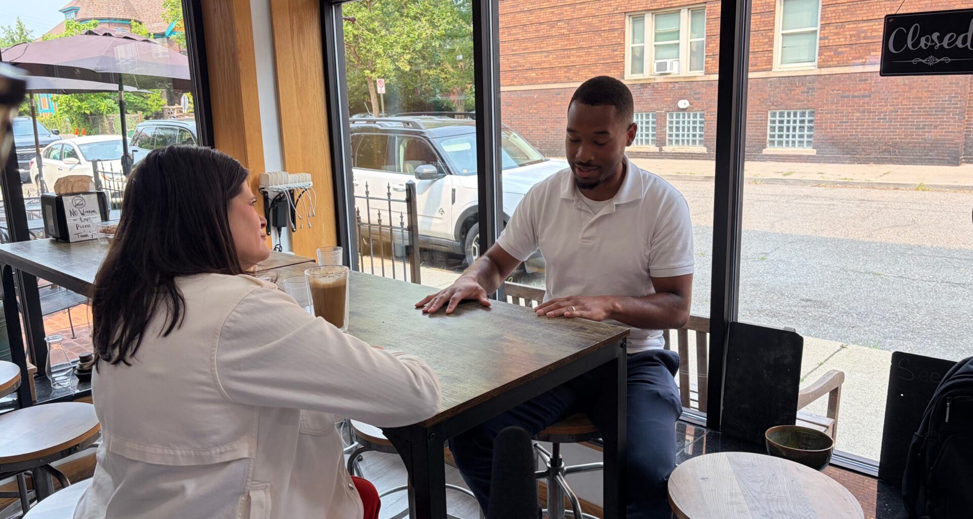 In Detroit, pro-Israel Senate candidate Haley Stevens meets a pro-Palestinan El-Sayed supporter