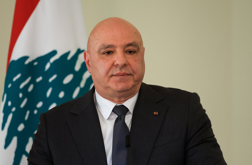 Lebanese President Joseph Aoun pictured at the Presidential PAlace, Baabda, Lebanon, February 16, 2026.