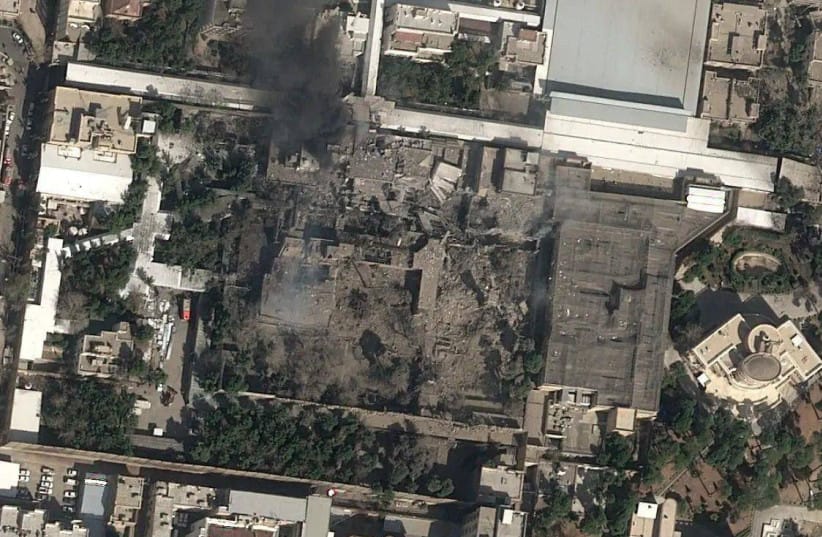 Satellite imagery from an alleged Israeli strike on the bunker where Iranian Supreme Leader Ali Khamenei is being guarded.