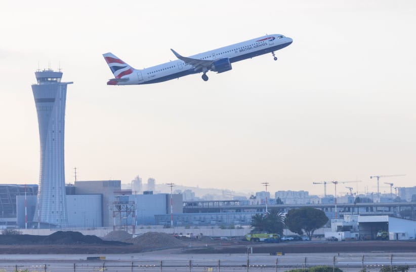 A British Airways flight at Ben-Gurion Airport, February 25, 2026.