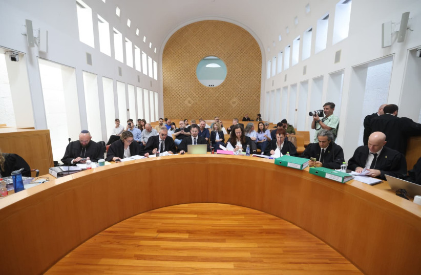 ATTORNEYS AND audience members look on at a High Court of Justice hearing on the closure of Army Radio, May 26, 2026.