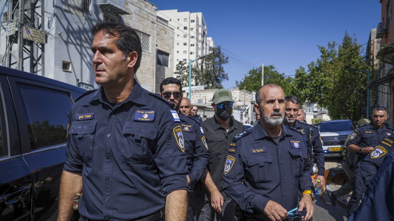 An Israel Police car, April 13, 2026; illustrative.