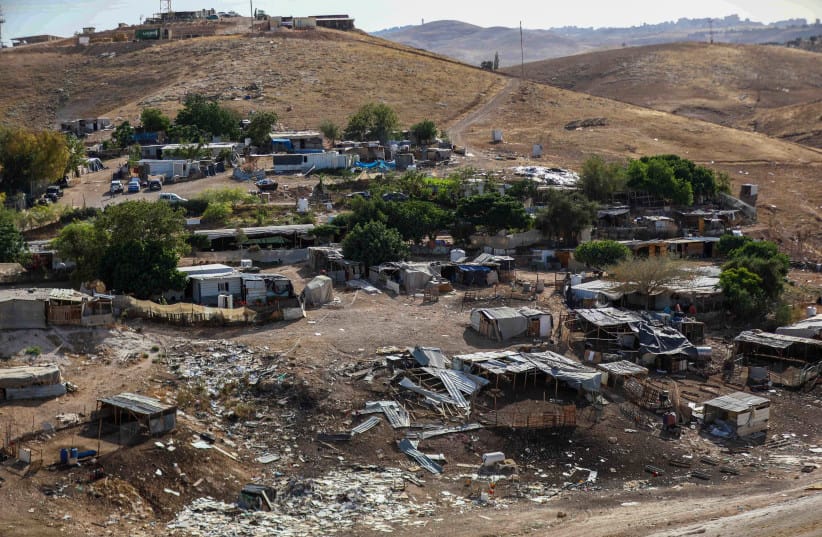 View of the unrecognized Bedouin village of Khan al-Ahmar, near Ma'ale Adumim, in the West Bank, on May 19, 2026; Illustrative.