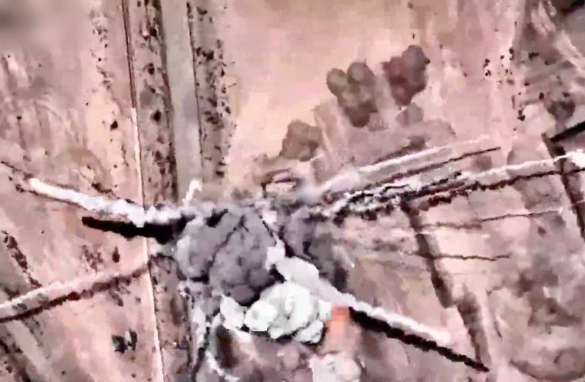 A screengrab taken from a handout video released by the Israeli Military says to show a strike on an aerial defence system in Iran at an unknown location, video released on June 8, 2026.