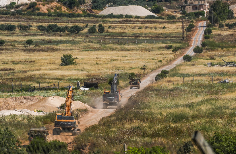 Israeli soldiers are seen inside southern Lebanon as seen from the Israeli side of the border, June 7, 2026.
