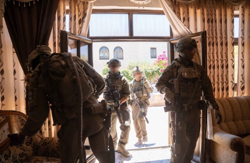 IDF soldiers operate in the West Bank village of Mukhmas, July 3, 2026.