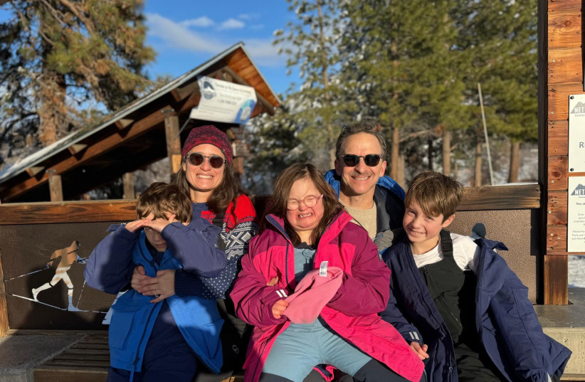 ‘I REALLY want to give my kids this magnificent gift – to grow up Jewish in Israel’: Dr. Eric & Monica Heinberg, with children Emile, 11, Lona, 9, and Leonel, 7, from Seattle, Washington.