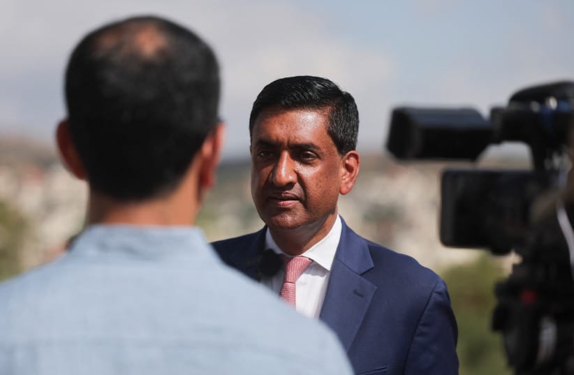 US Representative Ro Khanna (D-CA) is interviewed by Reuters during a visit to Turmus Ayya, near Ramallah, in the Israeli-occupied West Bank, July 9, 2026.