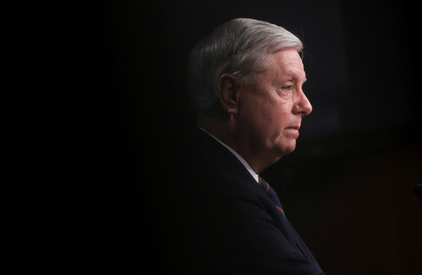 US Senator Lindsey Graham (R-SC) attends a news conference a day after supporters of U.S. President Donald Trump occupied the Capitol building, in Washington, US January 7, 2021.