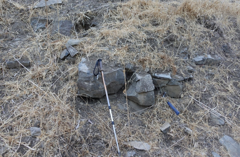 Sampling basalt flows in the vicinity of Gesher Benot Ya‘akov, July 17, 2026.