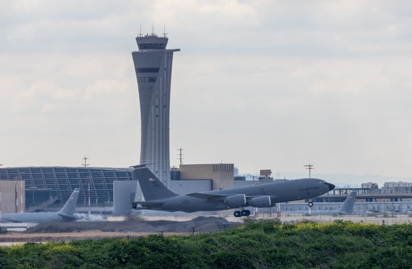 American aircraft take off from Ben Gurion airport, during the Israel/US war with Iran, March 04, 2026.