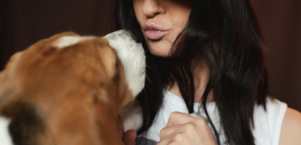 A blind woman bent down to kiss her guide dog goodnight, and the accident that followed restored her vision