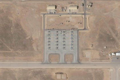 A satellite image shows aircraft at Muwaffaq Salti Air Base in Jordan in February. Credit: Planet Labs PBC/AP A satellite image shows aircraft at Muwaffaq Salti Air Base in Jordan in February.