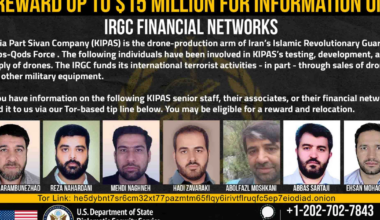 US offers $15 million reward over IRGC drone network