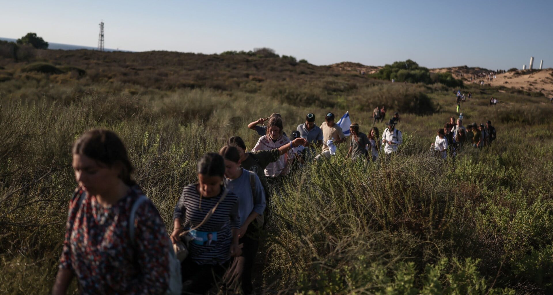 Government ministers join thousands of settler activists on march through closed military zone to Gaza border