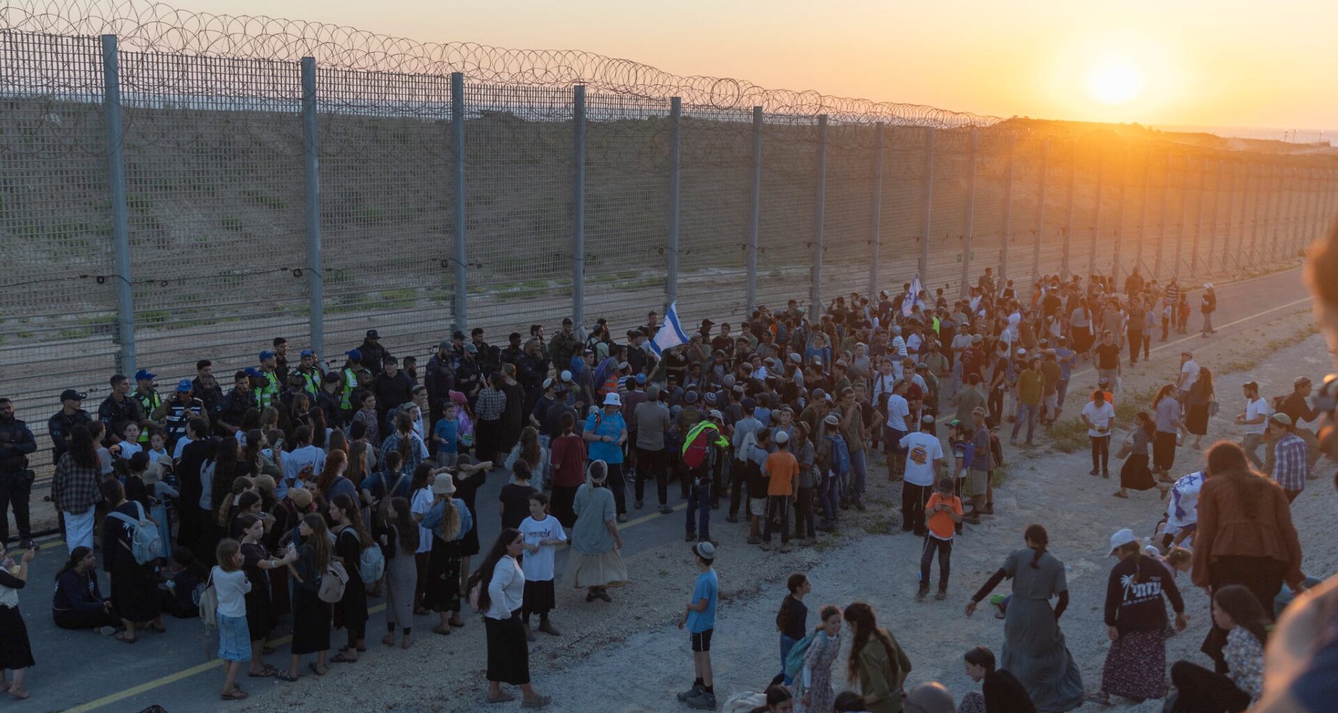 Ministers join settler activists on march through closed military zone to Gaza border