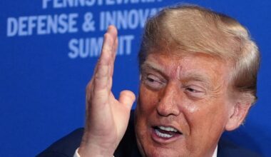 Trump insists 'Iran is unhappy right now' while venting about 'electric catapults that don't work' at defense tech summit
