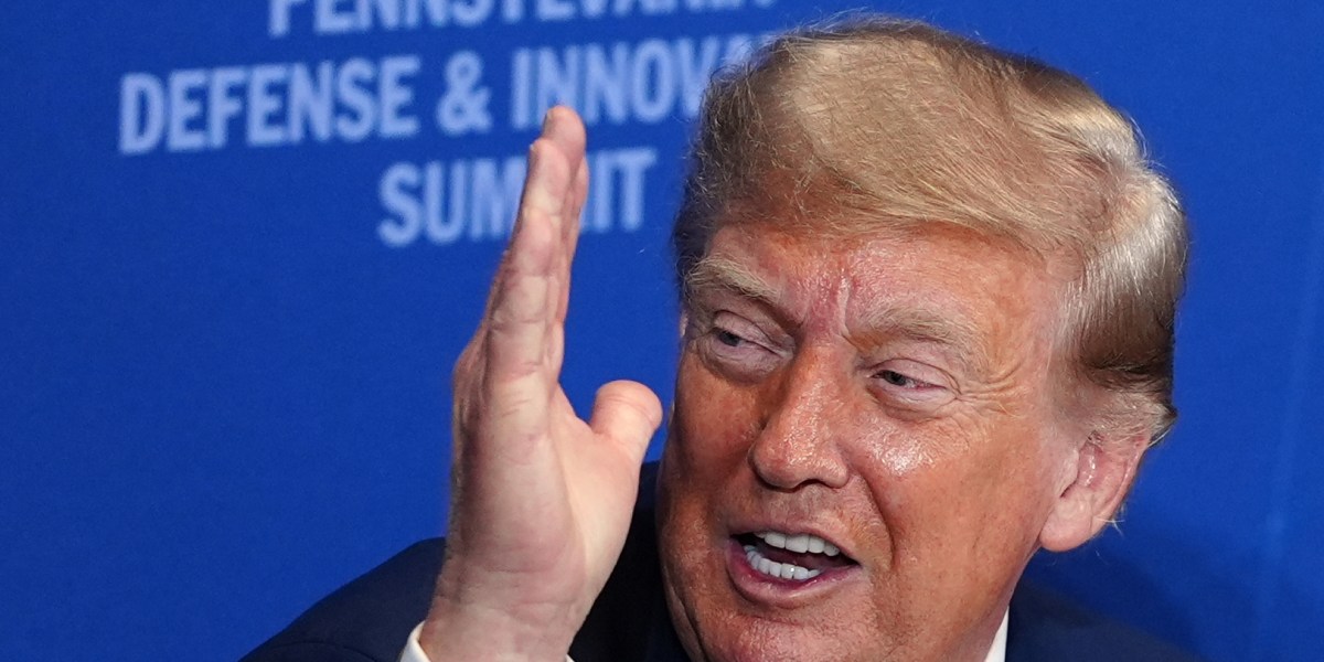 Trump insists 'Iran is unhappy right now' while venting about 'electric catapults that don't work' at defense tech summit