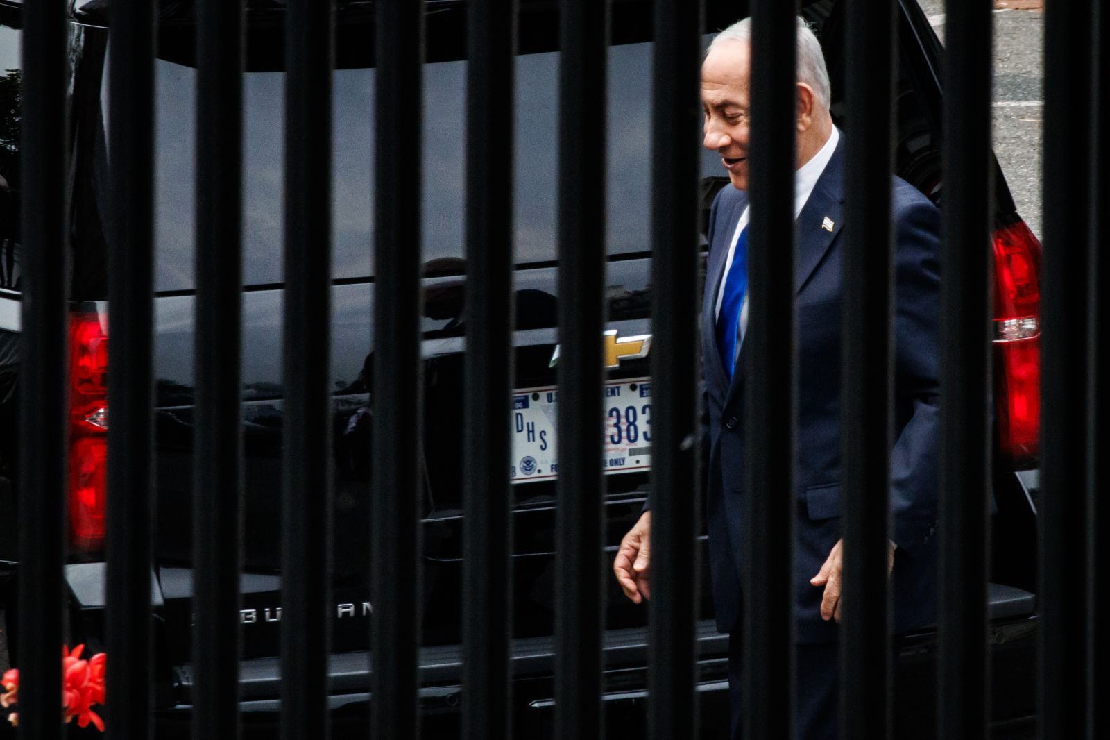 Israeli Prime Minister Benjamin Netanyahu arrives to meet with U.S. President Donald Trump at the White House on July 28, 2026.