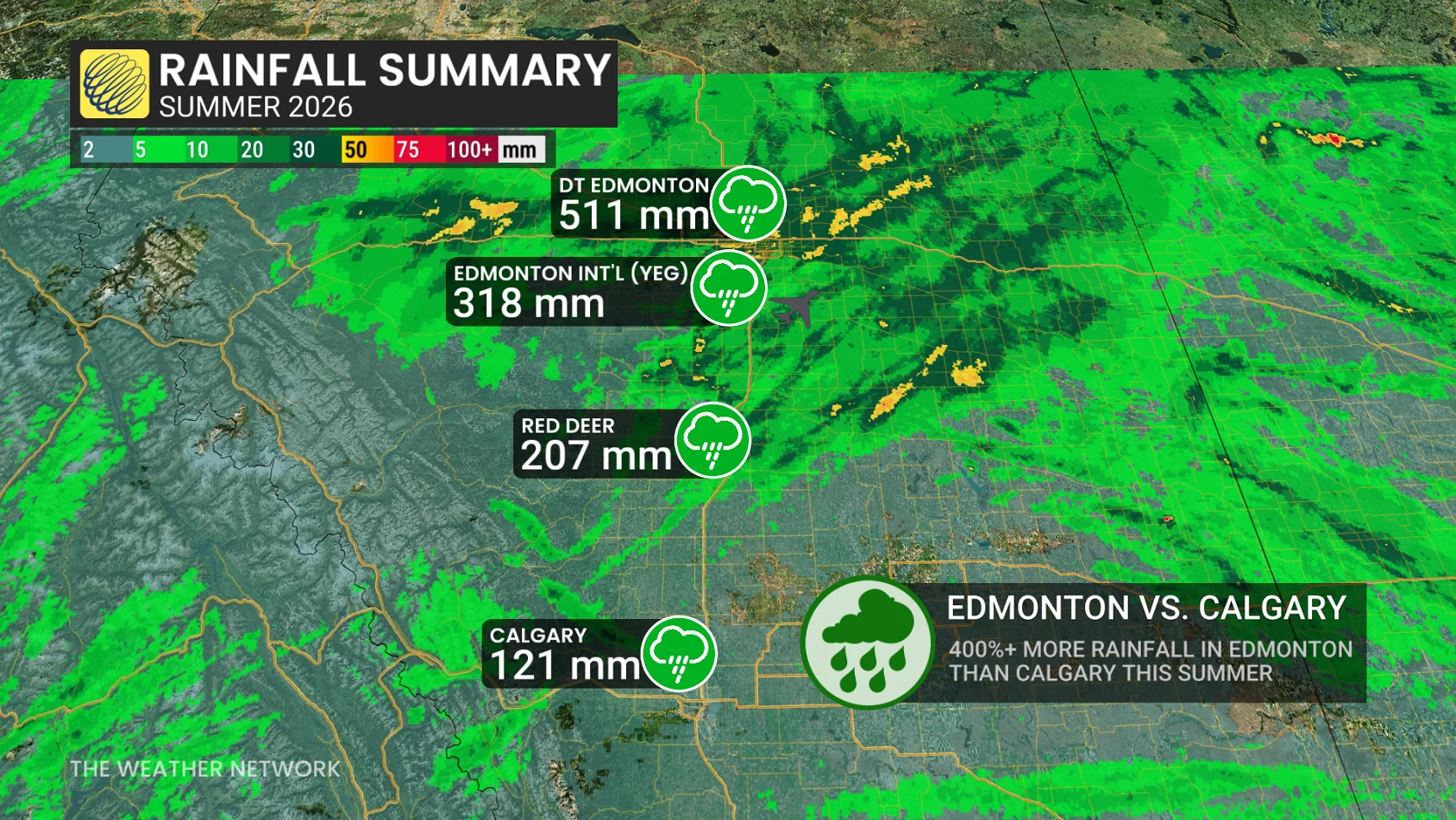 Alberta Rainfall Summary Summer 2026