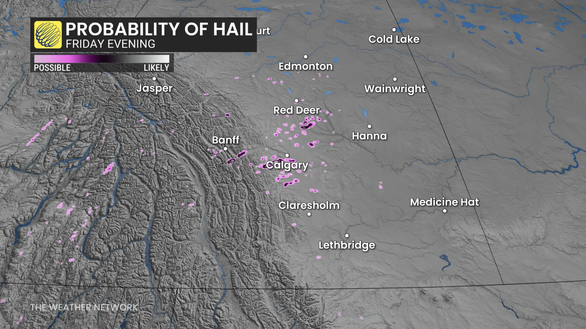 Baron - Friday evening hail probability - July 17