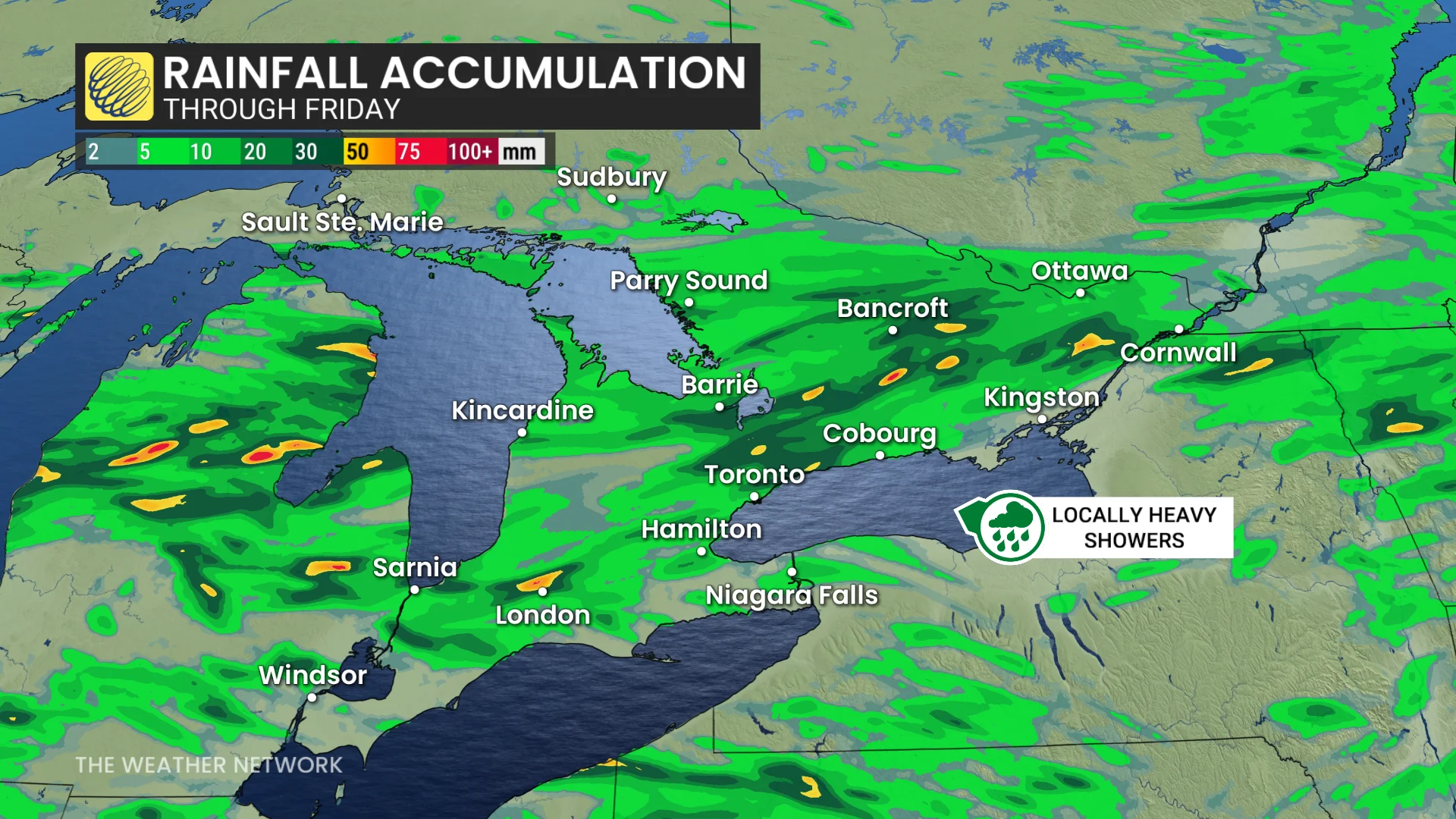 Baron - Ontario rain through Friday - July 9