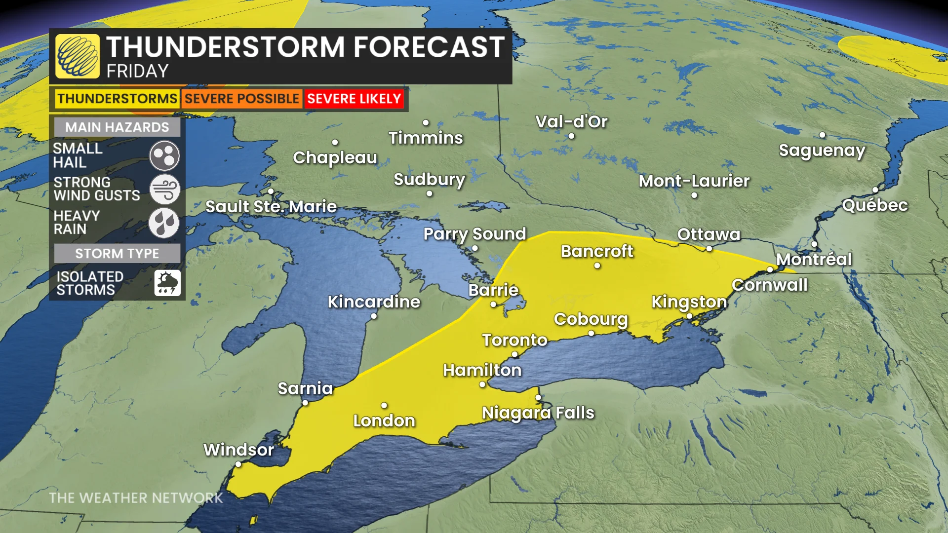Baron - Ontario storm risk Friday - July 9