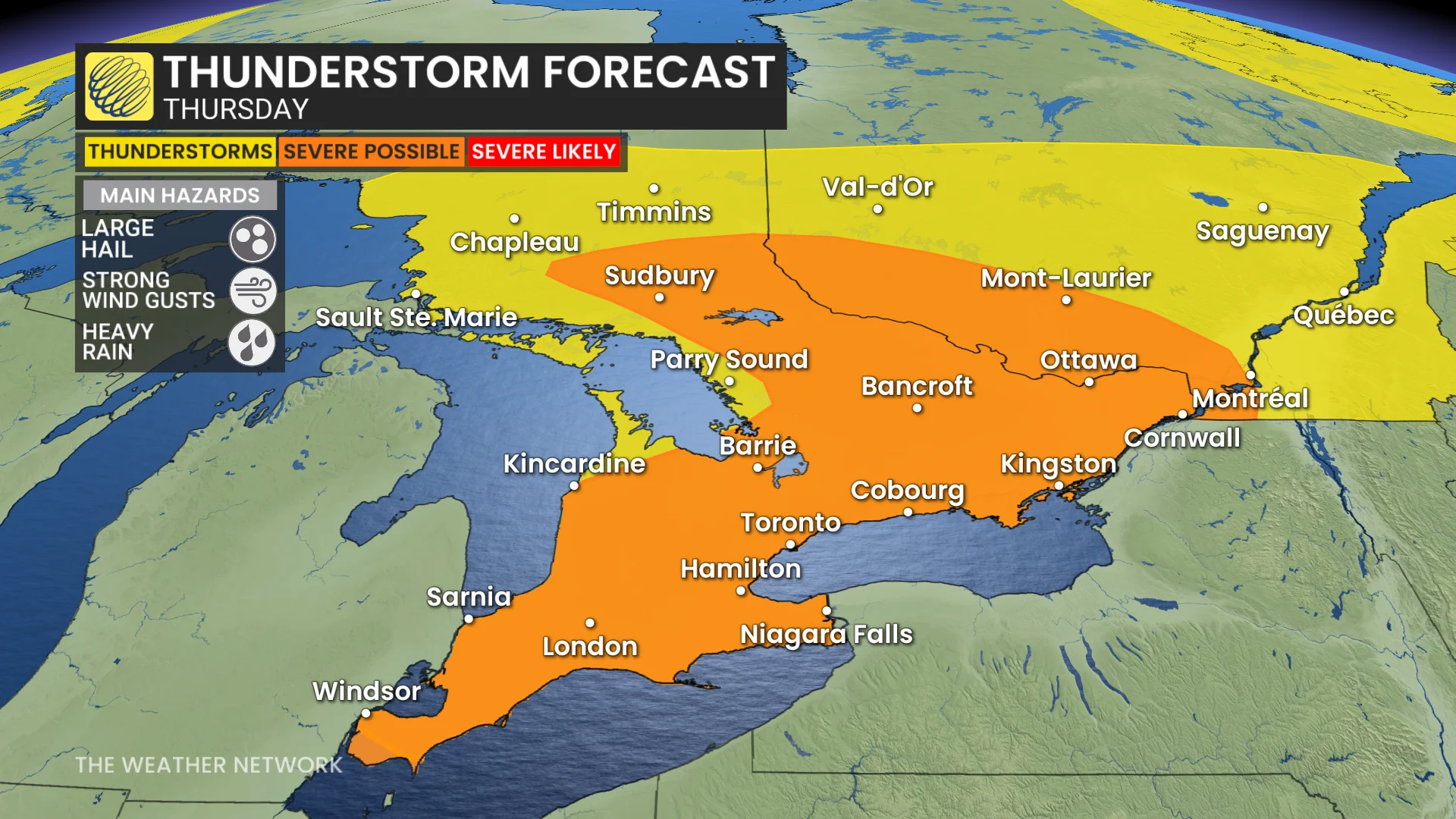 Baron - Ontario storm risk Thursday - July 8