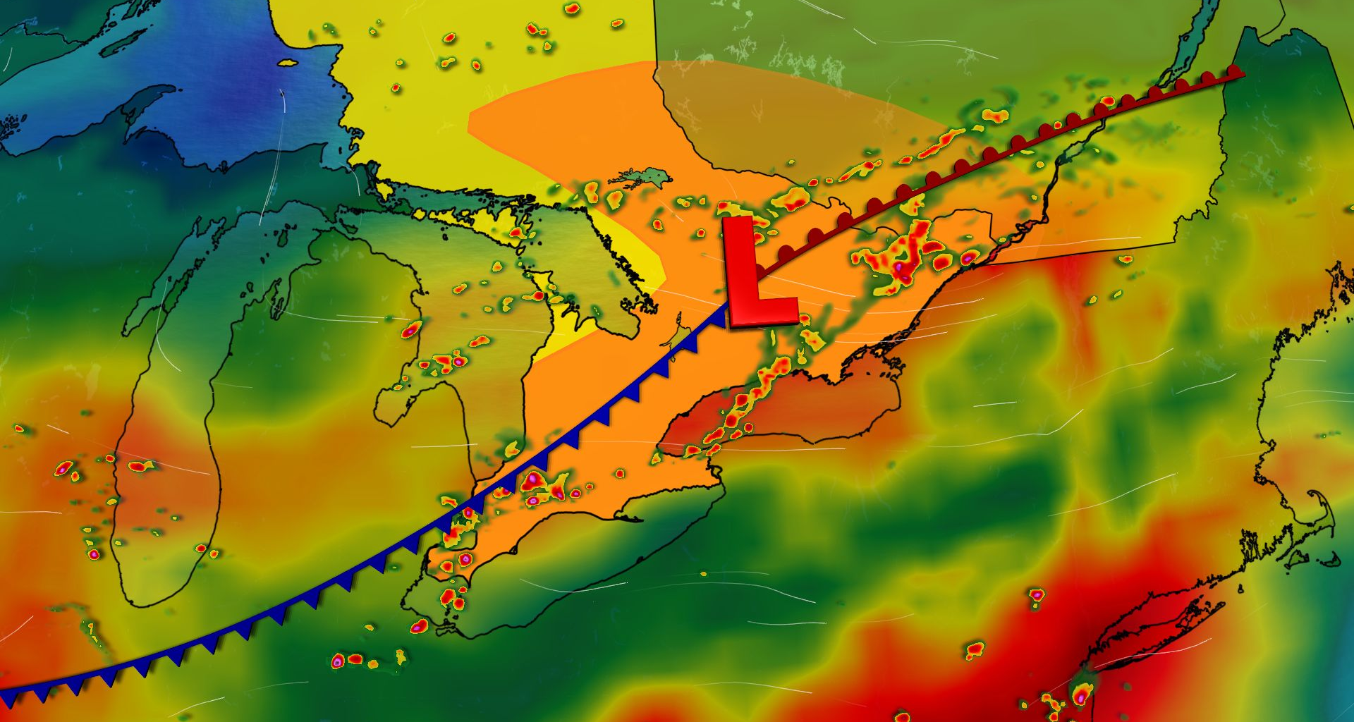 Muggy air fuels severe thunderstorm threat in Ontario Thursday