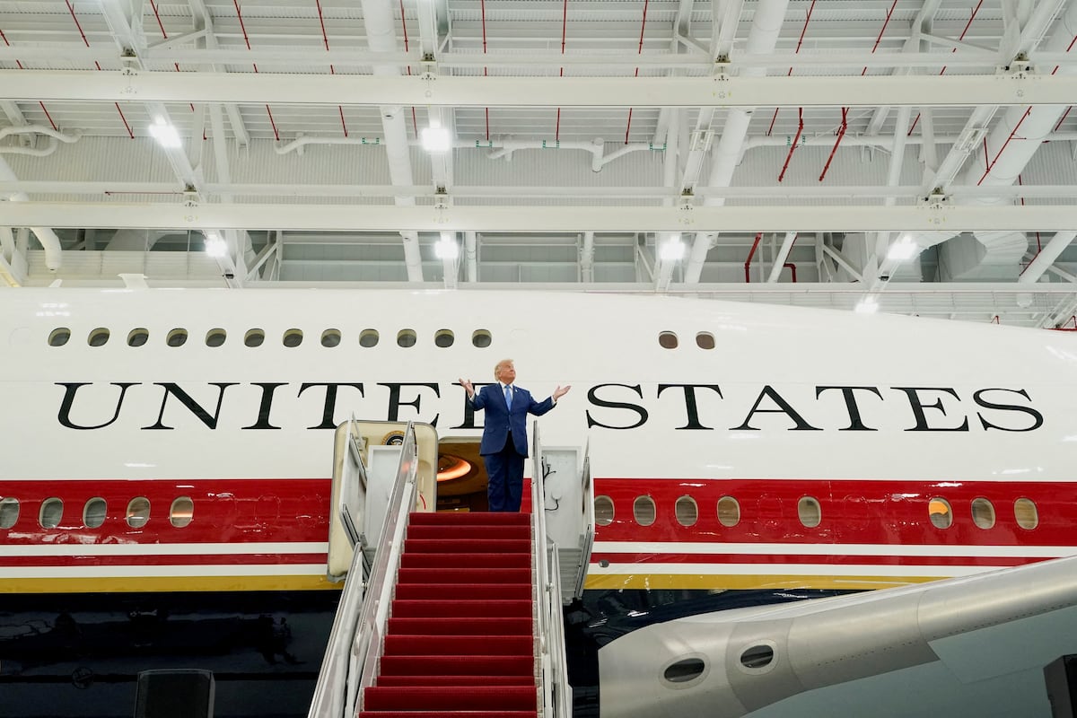 In a first, Trump will travel aboard Qatari-donated Air Force One