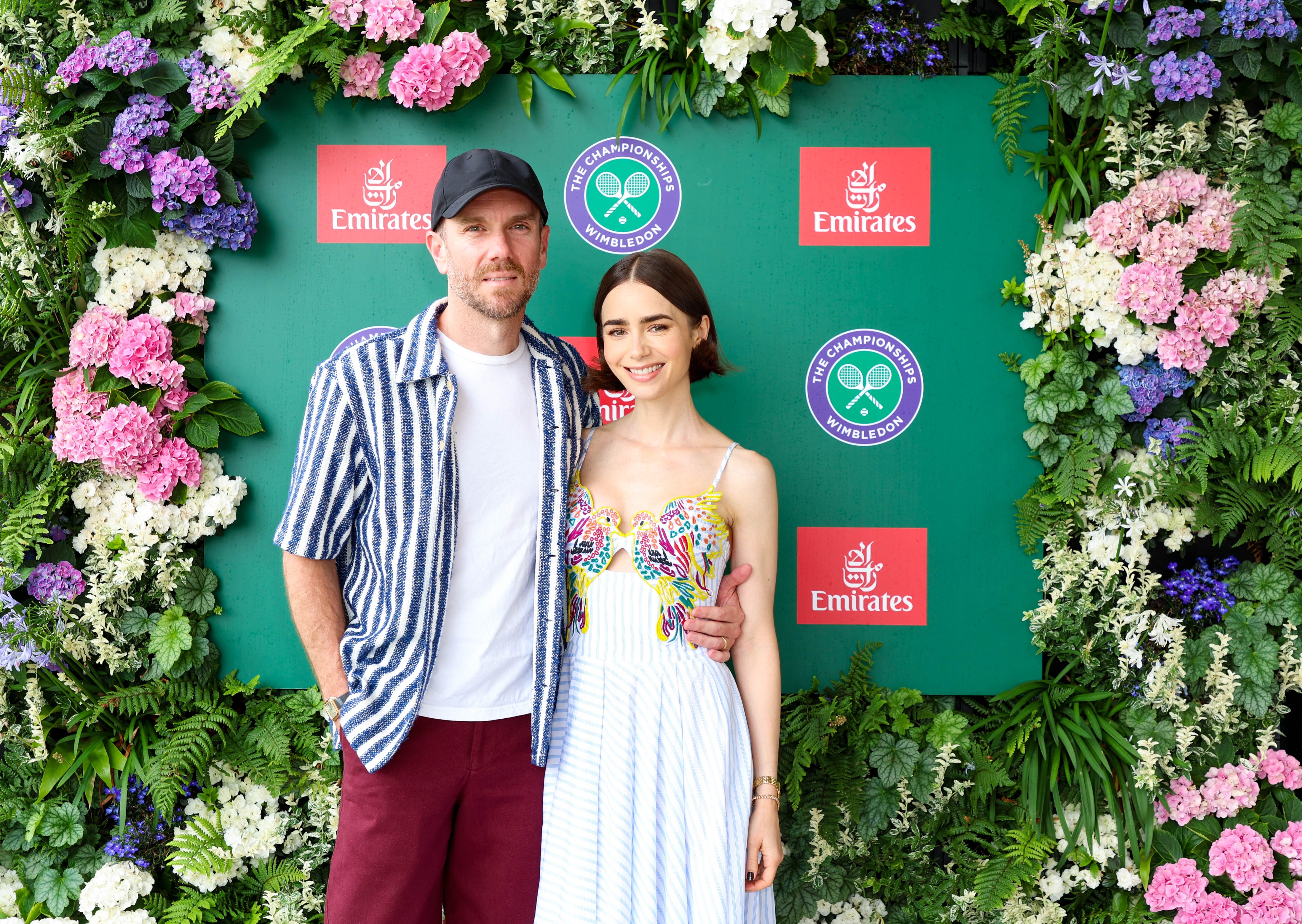 Lily Collins will also return to the tournament today alongside husband Charlie McDowell