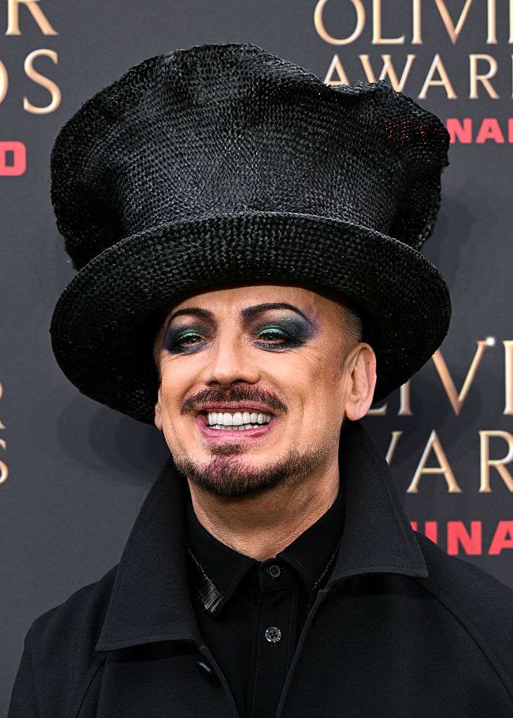 Boy George attends The Olivier Awards 2026 at the Royal Albert Hall in London, April 12, 2026 in London, England (Credit: Jeff Spicer/Getty Images)