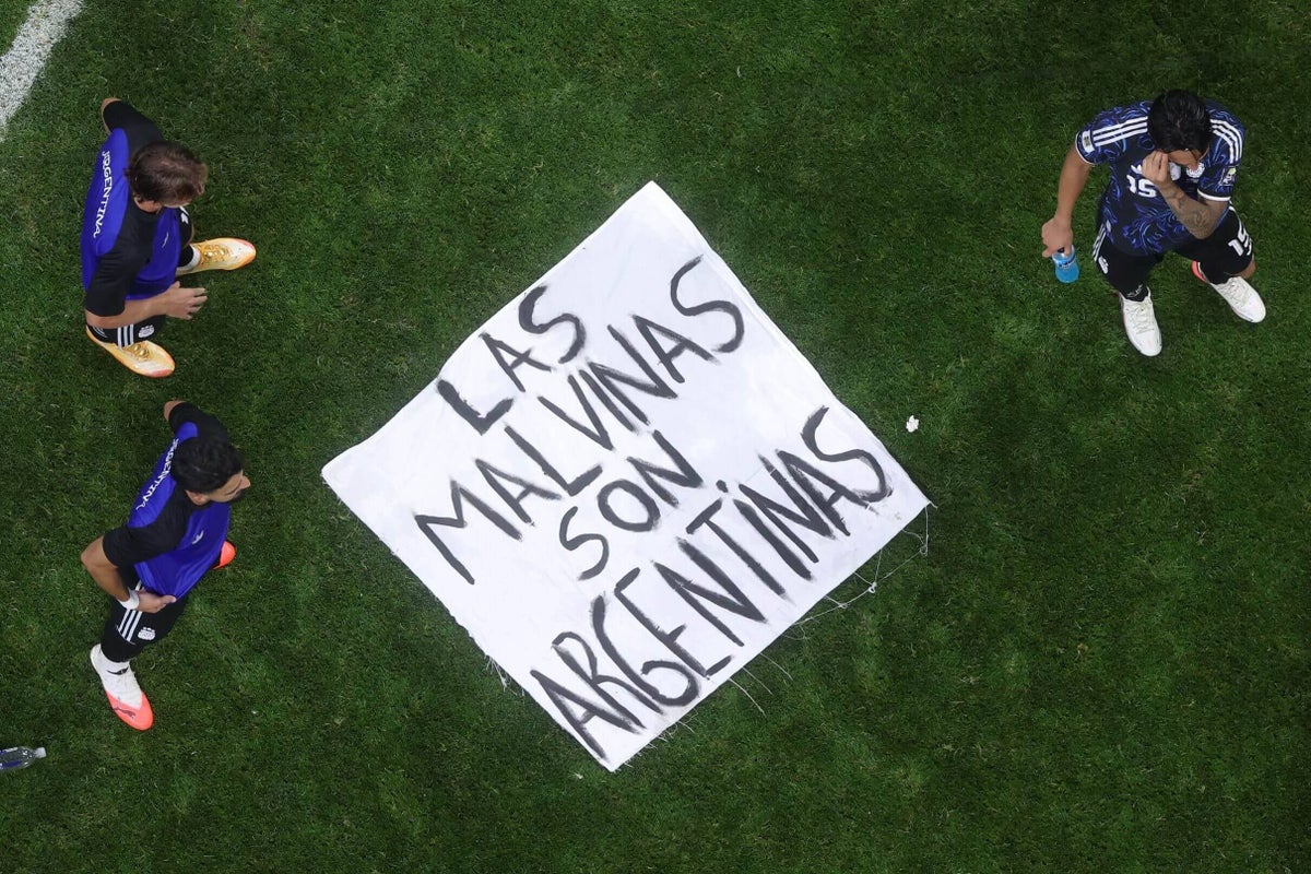 Argentina risks FIFA punishment for Falkland Islands flag during England win celebrations