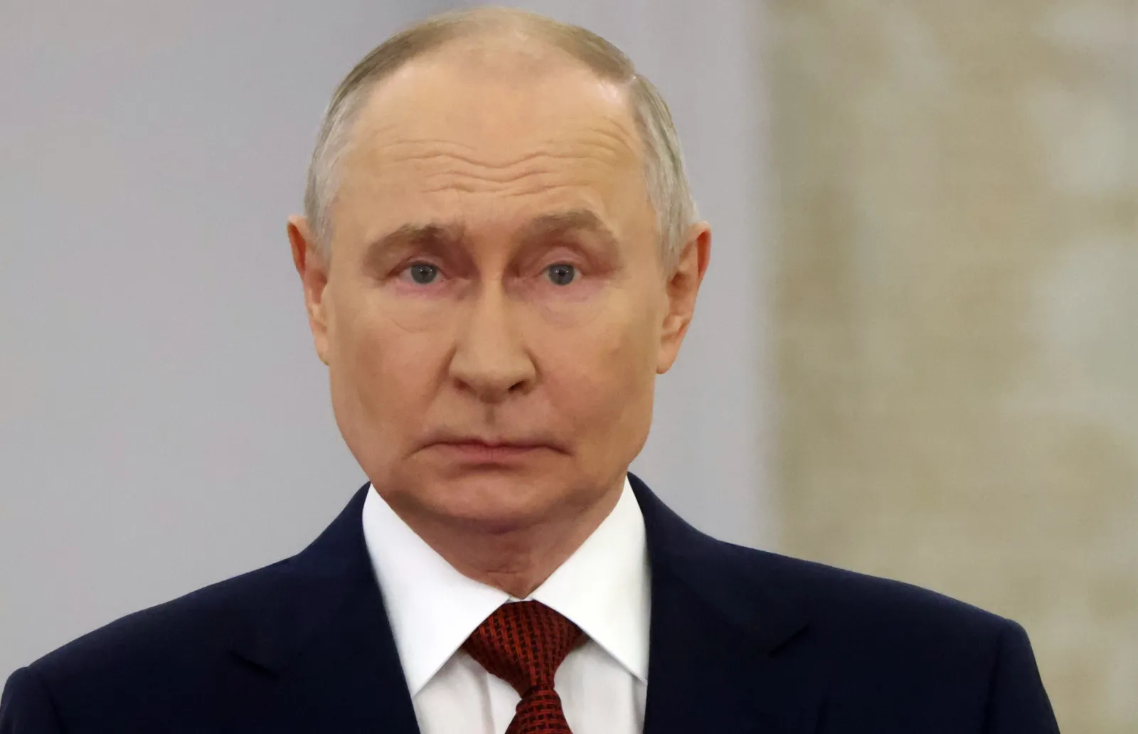 Russian President Vladimir Putin at the Saint George's Hall of Grand Kremlin Palace during his meeting with State Duma deputies, on July 27, 2026, in Moscow, Russia.