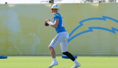 Chargers training camp: Justin Herbert, receivers finding timing in Mike McDaniel’s offense