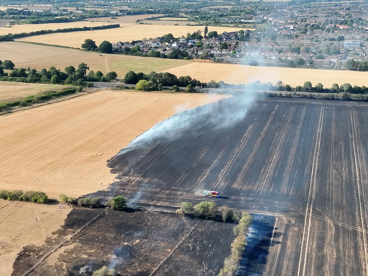 Huge grass fires break out in east London amid 'exceptionally high' wildfire threat
