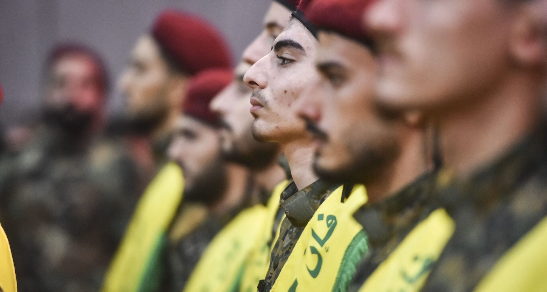 Hezbollah fighters and mourners are attending the funeral ceremony of slain top commander Fuad Shukr in Beirut's southern suburbs