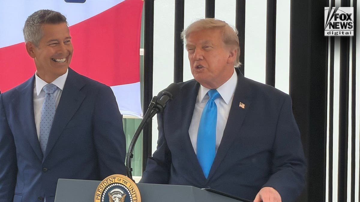 President Donald Trump speaks during the White House announcement of the Freedom Haulers Initiative.