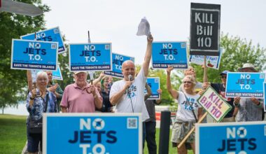 Billy Bishop jet opponents turn planned protest into celebration after Ottawa rejects expansion
