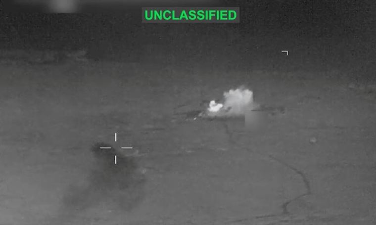 An aerial image of the latest US strikes on Iran. (Picture: Handout/Reuters)