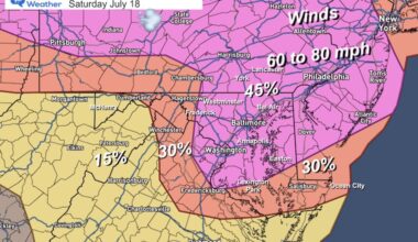 July 18 weather Damaging Wind Risk Saturday