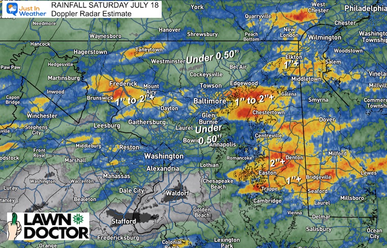 July 19 weather rainfall storm Saturday
