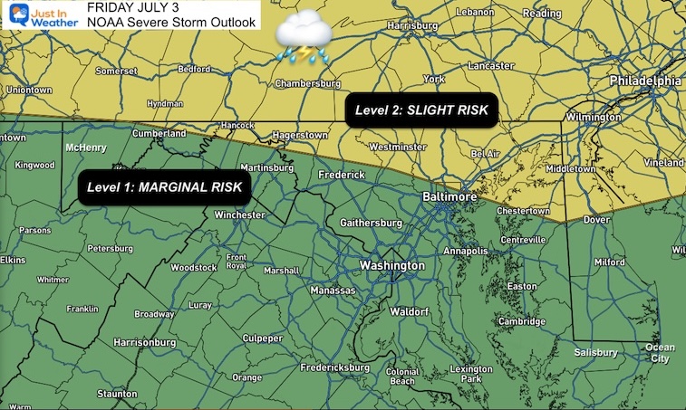 July 3 weather NOAA Severe Storm Risk Friday