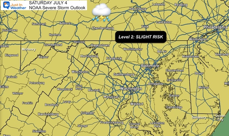 July 3 weather NOAA Severe Storm Risk Saturday
